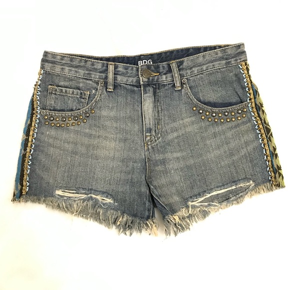 BDG Aztec Freja Denim Shorts - Picture 2 of 10